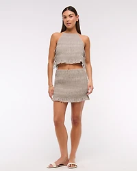 Apron Ruched Side-Tie Top