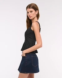 Poplin Bubble Hem Tank