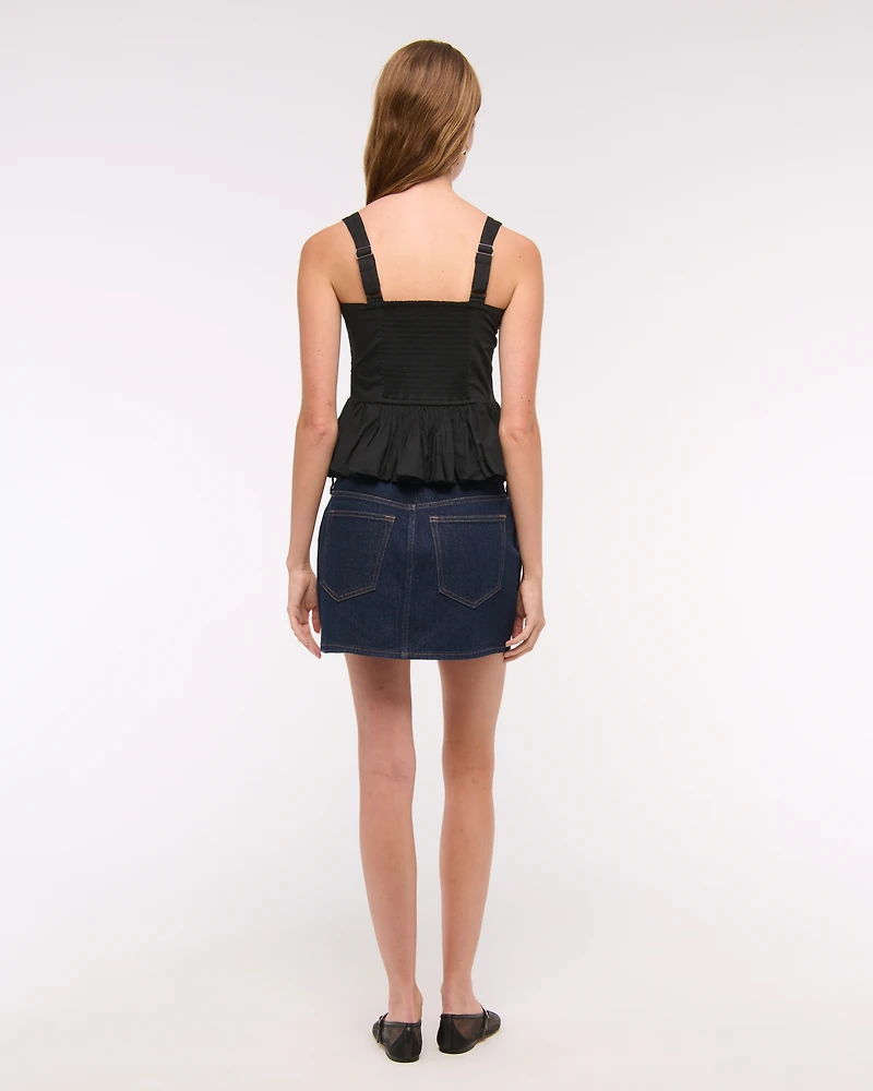 Poplin Bubble Hem Tank