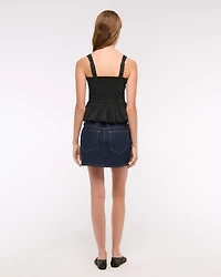 Poplin Bubble Hem Tank