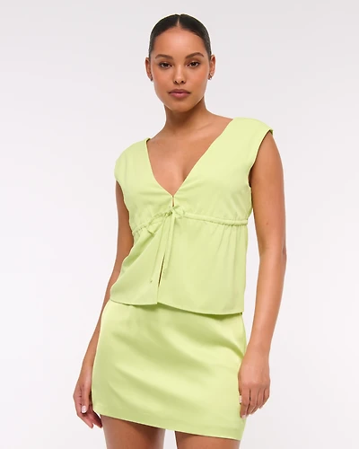 Plunge Tie-Front Top