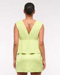 Plunge Tie-Front Top