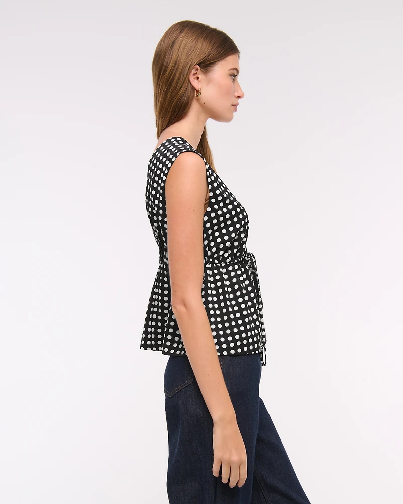 Plunge Tie-Front Top