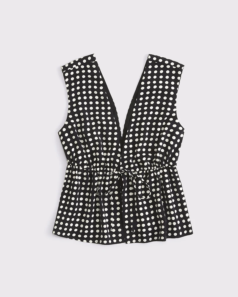 Plunge Tie-Front Top