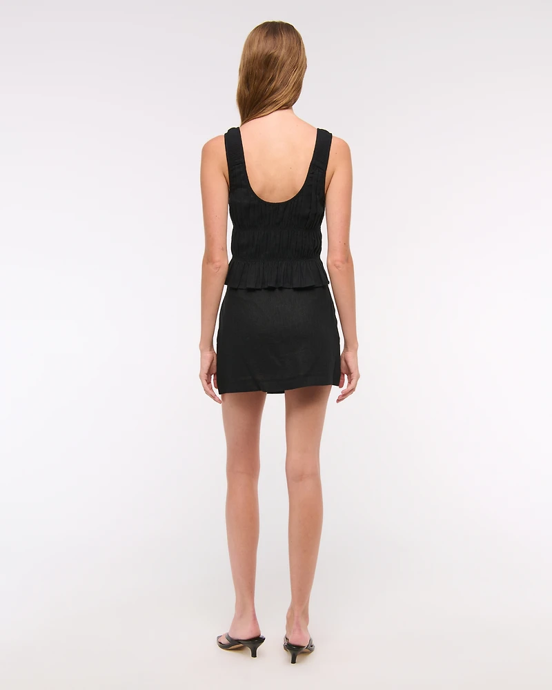 Ruched Tie-Front Top