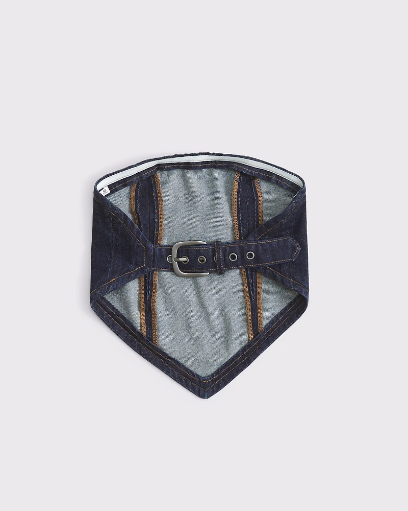 Pride Strapless Denim Scarf Top