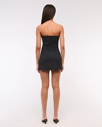 Strapless Cropped Tailored Vest