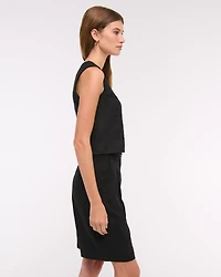 Tie-Front Linen-Blend Vest