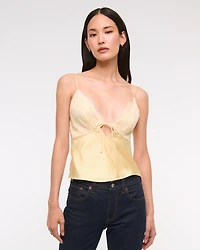 Lace and Satin V-Neck Cami