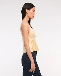 Lace and Satin V-Neck Cami