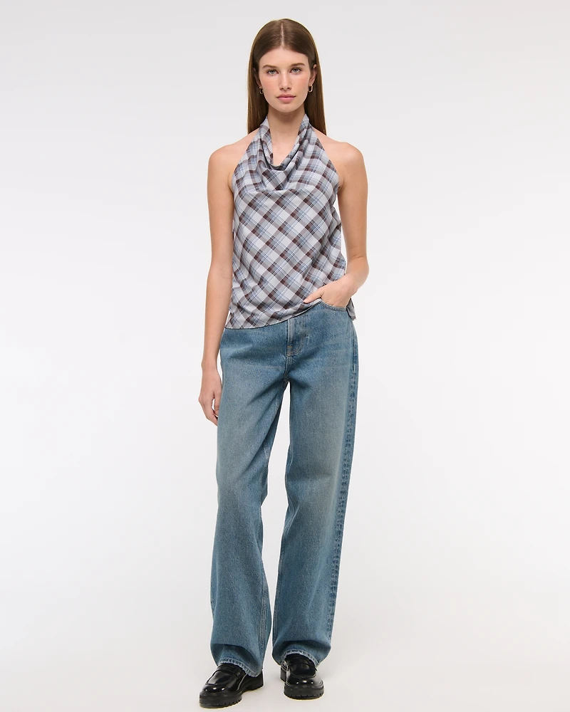 Funnel Neck Draped Top