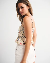 Ruched Tie-Front Cami