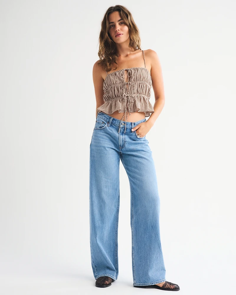 Ruched Tie-Front Cami