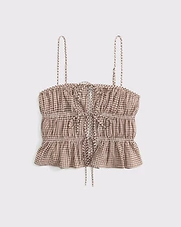 Ruched Tie-Front Cami