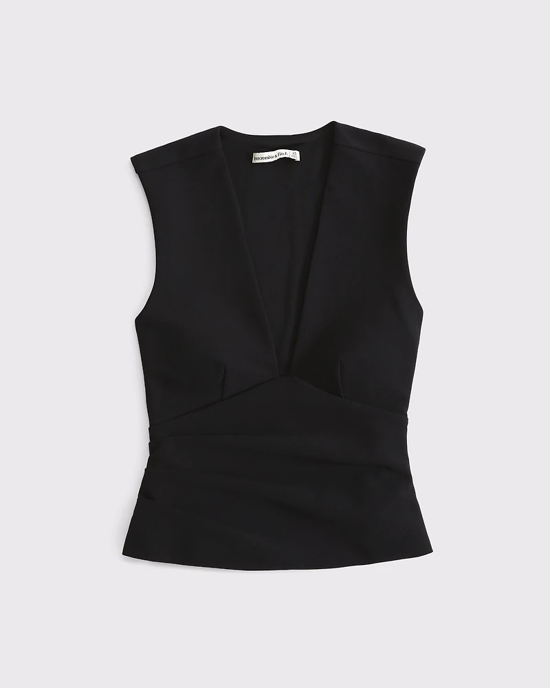 Bra-Free Plunge Ruched Top