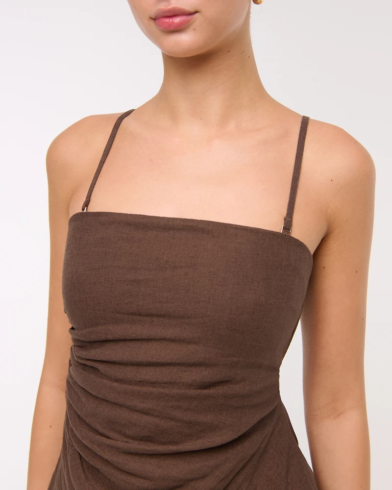 Linen-Blend Tube Top