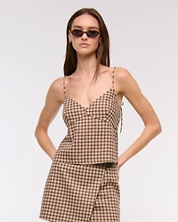 Linen-Blend Babydoll Cami