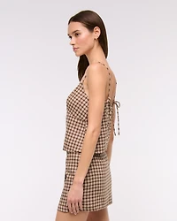 Linen-Blend Babydoll Cami