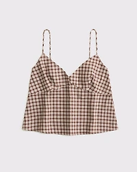 Linen-Blend Babydoll Cami