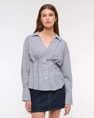 Nipped Poplin Shirt