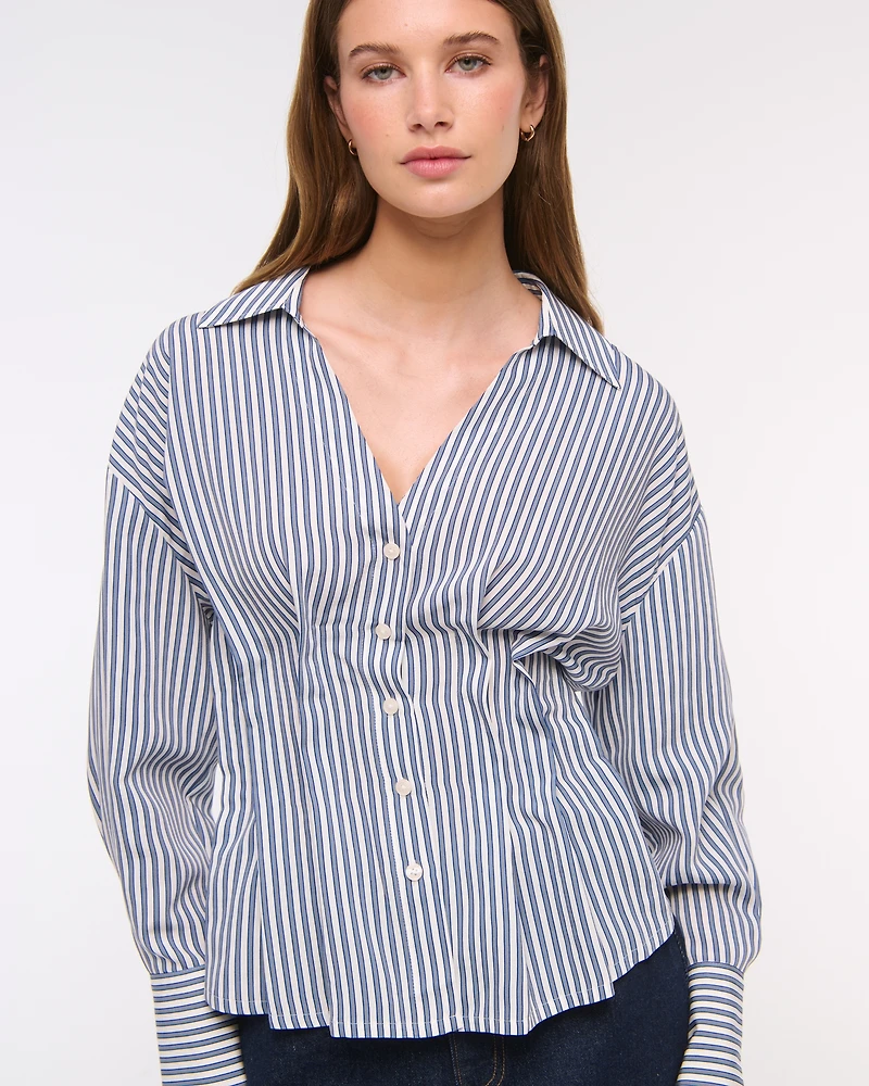 Nipped Poplin Shirt