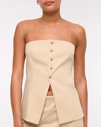 Strapless Button-Through Vest