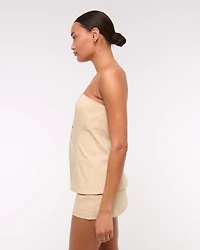 Strapless Button-Through Vest