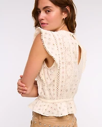 Angel Sleeve Lace Top