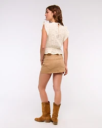 Angel Sleeve Lace Top