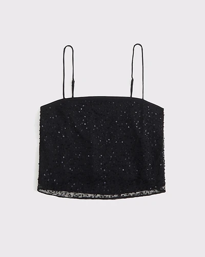 Sequin Squareneck Cami