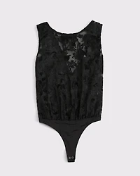 Sheer Texture Print Bodysuit