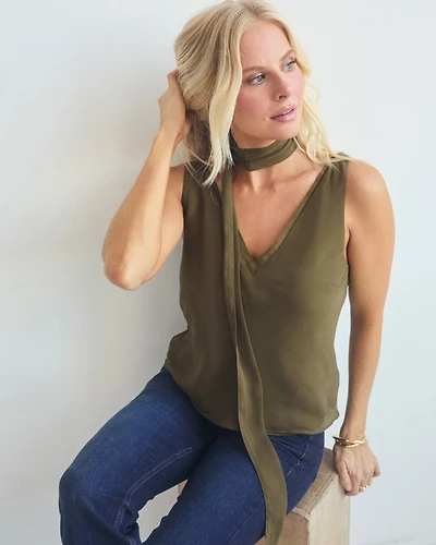 V-Neck Scarf Cami