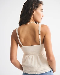 Pintuck Babydoll Cami