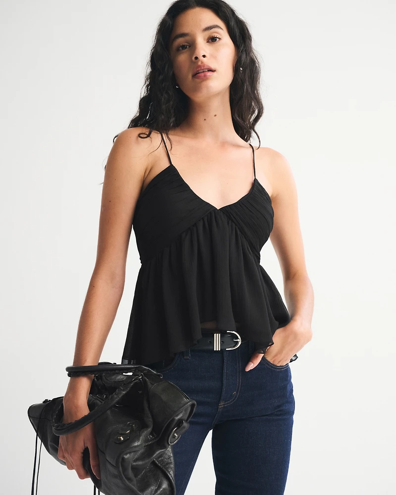V-Neck Ruched Cami