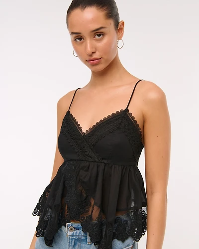 Babydoll Lace-Trim Cami