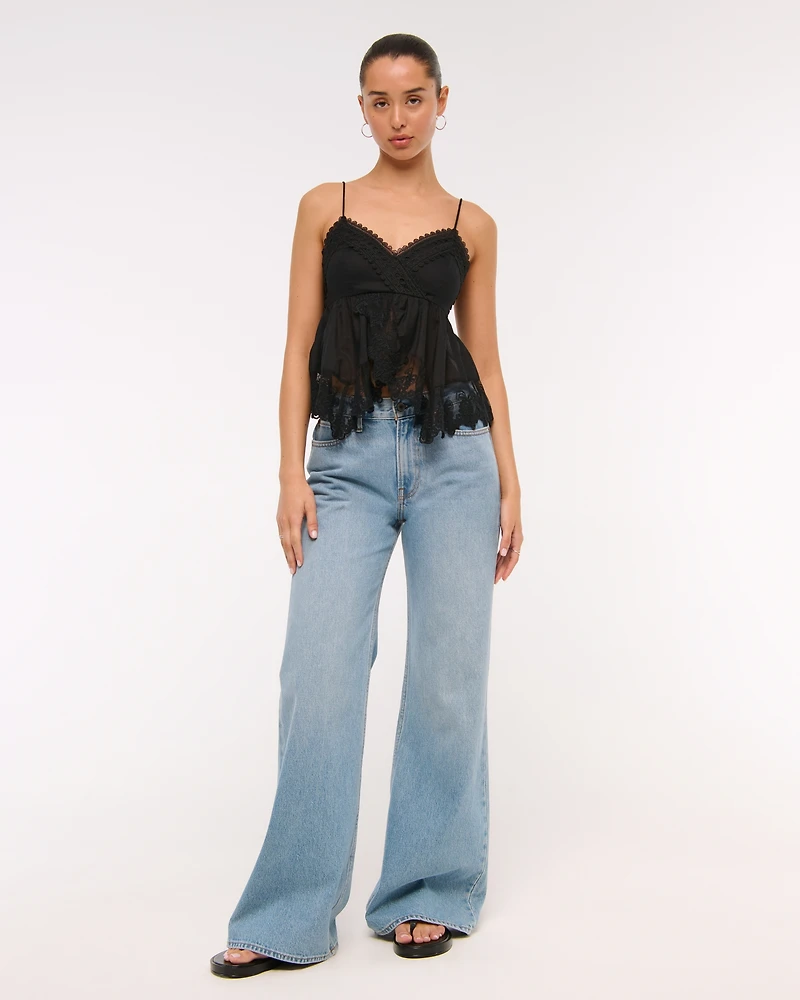 Babydoll Lace-Trim Cami