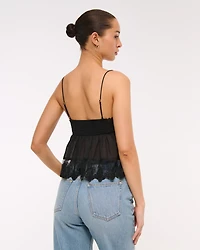 Babydoll Lace-Trim Cami