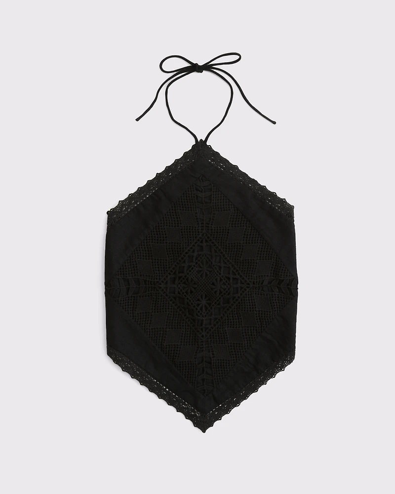 Linen-Blend Bandana Top