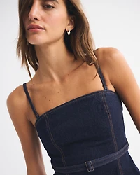 Belted Denim Top