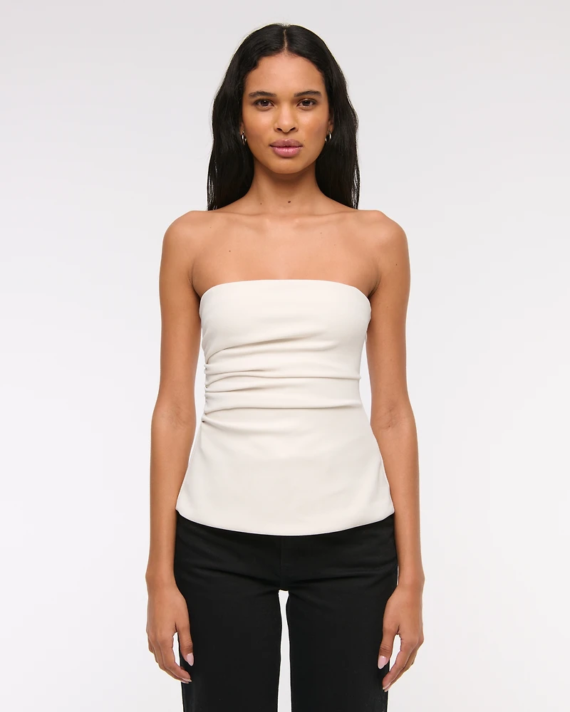 Strapless Side Ruched Top