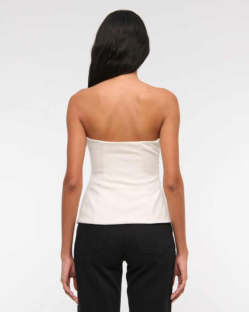 Strapless Side Ruched Top