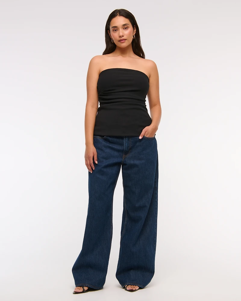 Strapless Side Ruched Top