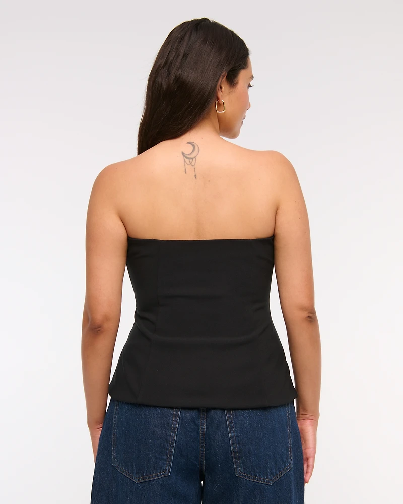 Strapless Side Ruched Top