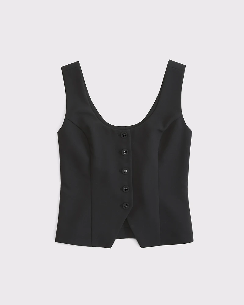Tie-Back Scoopneck Vest