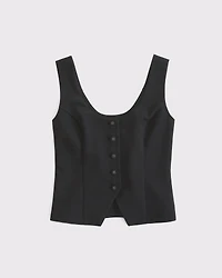Tie-Back Scoopneck Vest