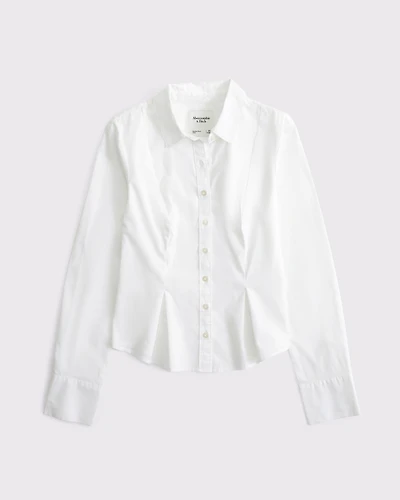 Cinched Poplin Shirt