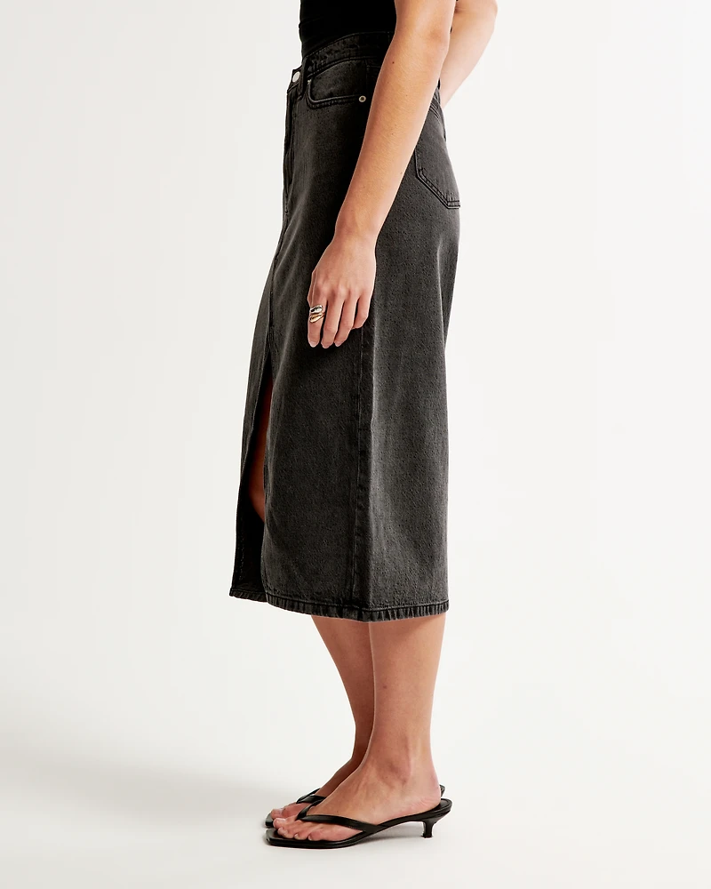Denim Midi Skirt