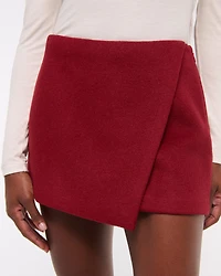 Falda pantalón cruzada de tiro medio