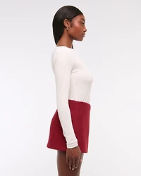 Falda pantalón cruzada de tiro medio