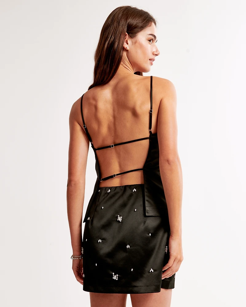The A&F Scarlett Satin Mini Skort